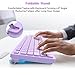 LeadsaiL Purple Wireless Keyboard and Mouse Combo, Full-Sized Ergonomic Computer Keyboard, 2.4GHz USB Cordless Keyboard Silent Mouse Set, 12 FN Shortcuts for Windows MacOS Laptop Computer