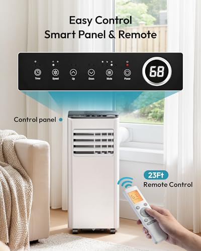 Image of EUHOMY 10,000 BTU Portable Air Conditioners, 4-in-1 Portable AC Unit Cools Up to 450 Sq.Ft, Portable Air Conditioner with Cool, Fan, Dry, Sleep Modes with Remote Control, 50 dB, 24H Timer, for Bedroom