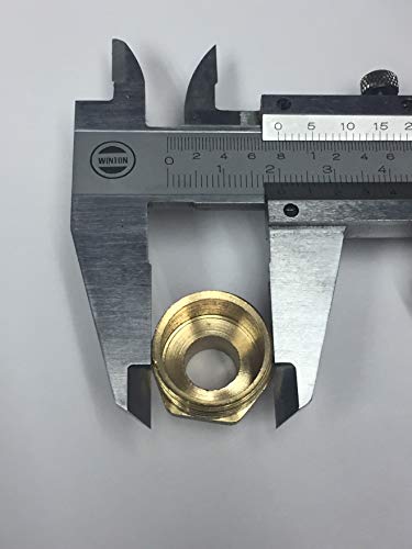 VEDA 2 pecs Brass Hose Tap Connector Male Thread Plumbing Water Pipe Adaptor Fitting 13 Sizes (1/2" BSP to 1/4" DN15 to DN8) - Image 3