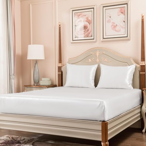 3pcs Silk Fitted Sheet & Pillowcase Set, 100% 23 Momme