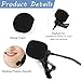10 Pcs Mini Windscreen for Headset Microphone Small Lavalier Microphone Covers Foam Lavalier Microphone Windscreen Foam Cover Wind Screen for Mics Lapel Microphone Replacement Kit (Black)