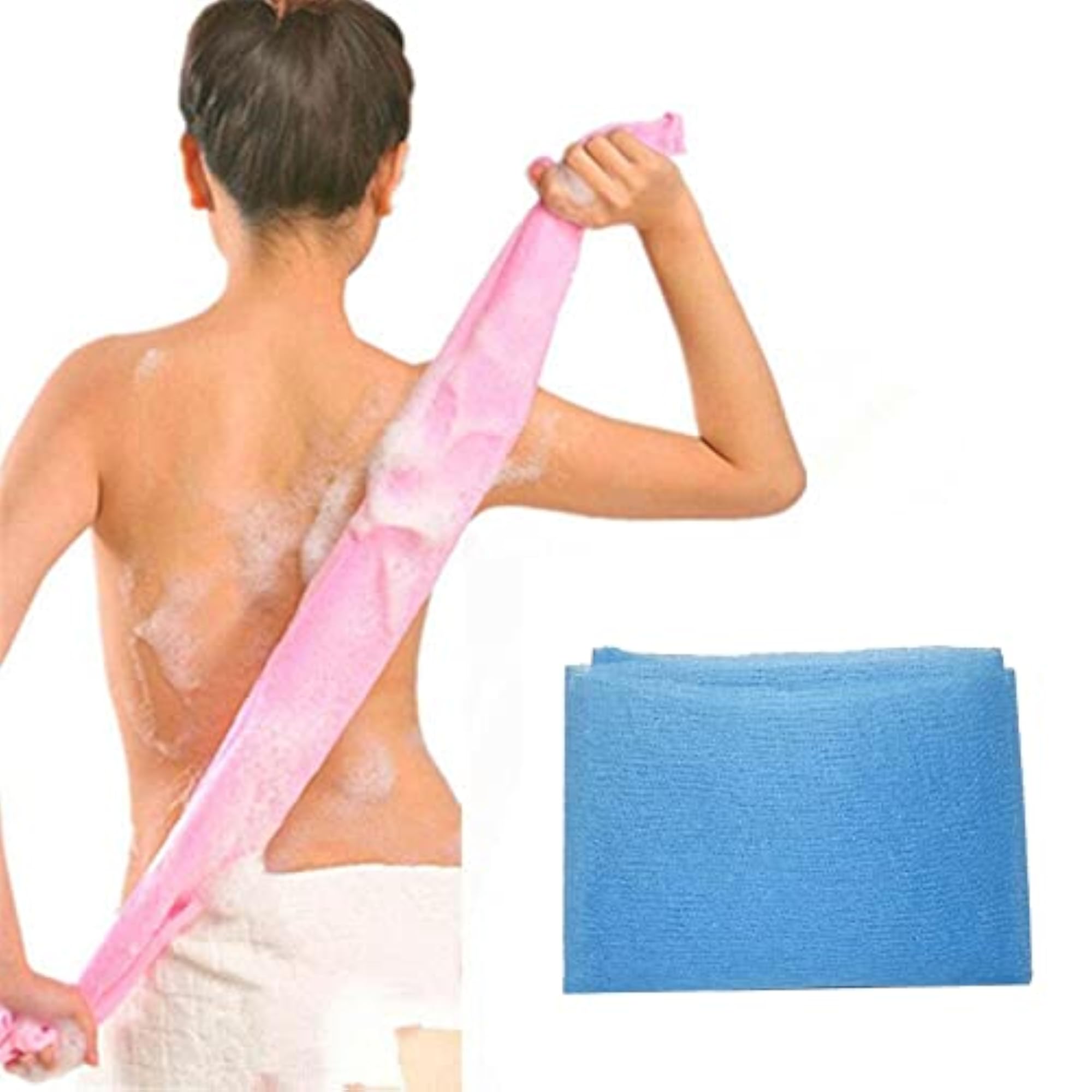 Nylon Exfoliating Bath Towel Cloth, Magic Household Cleaning Blue