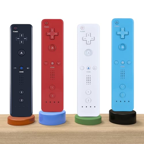 Mando a distancia de repuesto con movimiento integrado y Nunchuck, compatible con Nintendo Wii/Wii U mando a distancia con joystick de gamepad y funda de silicona y correa de muñeca (blanco)