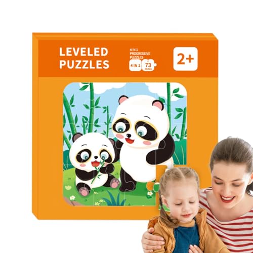 Puzzle magnétique dinosaure et animaux livre 4-en-1 Montessori