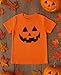 Tstars Jack O' Lantern Spooky Pumpkin Face Shirt - Boys, Girls & Toddler Halloween T-Shirt for Kids 4T Orange