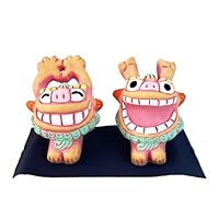 沖縄 米子焼き　シーサー 置物 3点 まとめ売り 沖縄 お土産 シーサー 置物 石垣島 米子焼 ミニ 玄関 室内