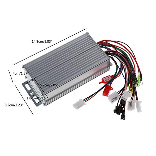 Skday Centralina Monopattino Elettrico 36V-48V 500W 12pipe Filo Controller del Motore Brushless per Triciclo Elettrico Centralina Bici Elettrica