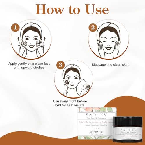 Image of Sadhev Ayurvedic Rejuviniating Night Time Cream With Bakuchi