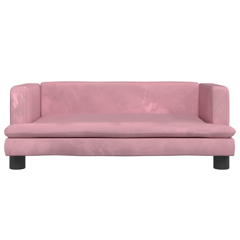 vidaXL Sofa dla dzieci, różowa, 80x45x30 cm, aksamit, sofa dziecięca, sofa do pokoju dziecięcego, mała sofa, sofa dla dziecka, minisofa