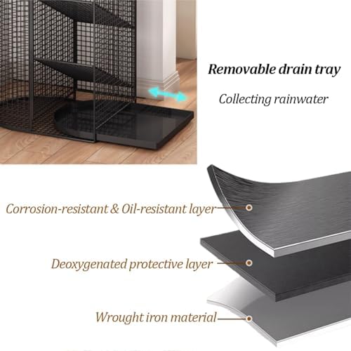 Umbrella Stand with Removable Drip Tray, Free-Standing Holder for Indoor and Public Spaces