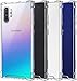 KIOMY Case for Samsung Galaxy Note 10+ / Note 10 Plus Shockproof Bumper Protective Cover Hybrid Design Hard PC Back + Flexible TPU Raised Bezel Slim Fit with Airbags Corners Clear