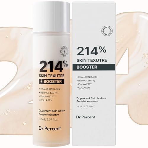 Dr Idriss Skincare Review: Deep Hydration with Triple Hyaluronic Acid 1 dr.percent Skin Texture Booster 214% Essence – Deep Hydration, Glass Skin, Triple Hyaluronic Acid, Collagen & Retinol, Lightweight & Non-Greasy, Visibly Plumping Effect, Korean Skincare, 5.07 fl oz