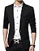 Produktbild Nemopter Herren Sakko Lässige elegante Slim Fit Blazer Einknopf Anzugjacke Herren Blazer Jackett,Schwarz,L