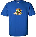 Fair Game Melting Puzzle Cube T-Shirt-Royal Blue-L