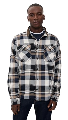 Barbour Men's Grasmoor Relaxed Checked Shirt, Navy, S