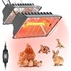 Chicken Coop Heat Lamp, 300W Brooder Heater for Chicks 9.84ft Cord UL Passed Heating Plate & Heat Lamp with Adjustable Hanging Height for Livestock Supplies Indoor Warmer(2 Pack)