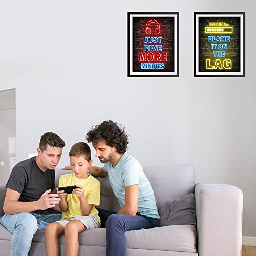 Simimi Art VBPA-LM6UY-B7-08 Printed Neon Gaming Posters Set Of 4 thumb #1