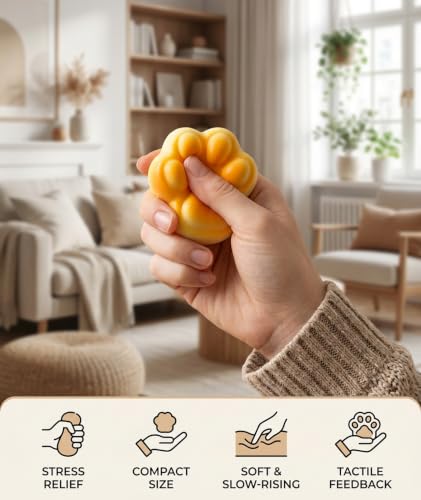 Image of 3PCS Taba Squishy Cat Paw, Taba Squishy for Relaxing Sensory Fidget Pinch Family for Kids Cat Paw Squeeze Cute Beautiful Cat Paw (Yellow)