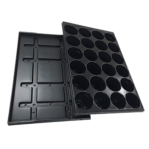 Alpha Thermotec Quickpot Stabile Anzuchtsplatte mit 24 Pflanzlöchern + Untersetzer QP-24R