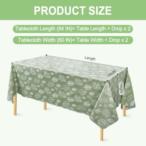 Nappe propre rectangulaire en coton enduit antitache pour table
