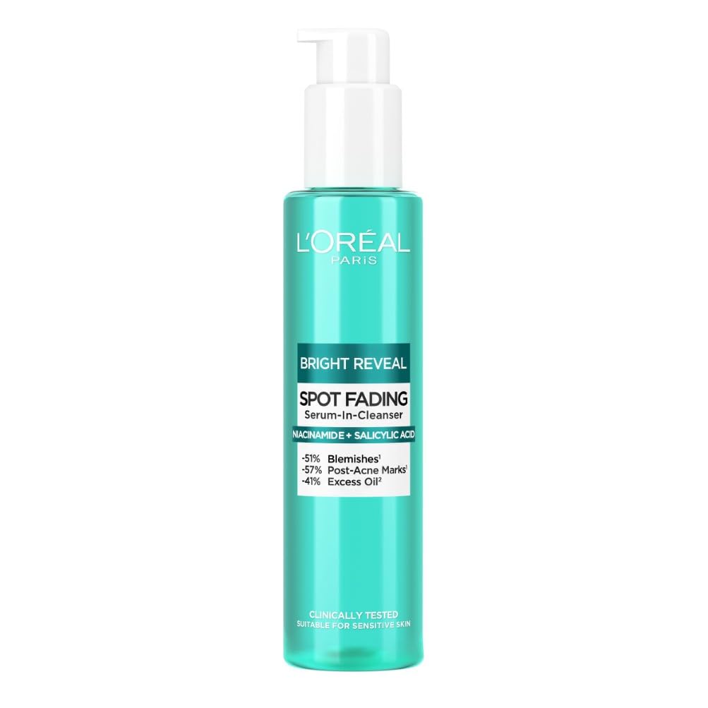 L'Oreal Paris Bright Reveal Cleanser, Niacinamide + Salicylic Wash, 150ml