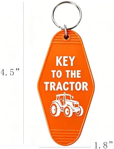 Tractor Keychain, Key to The Tractor Motel Keychain, Retro Farm Key Tag for Farmers, Ranchers, Tractor Lovers image 5
