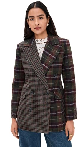 Avec Les Filles Women's Combo Collar Hourglass Blazer