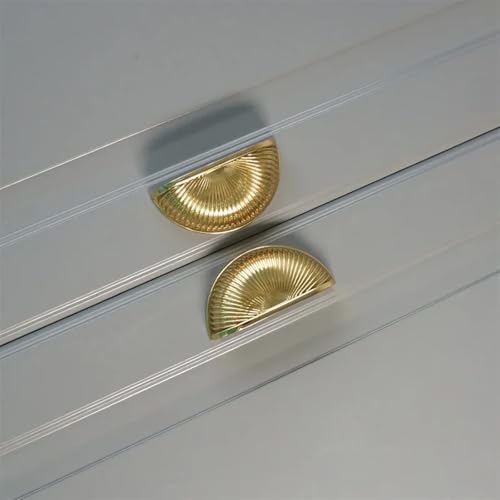 Tirador de puerta de armario de cocina de latón y pomos de cajón 64mm 7