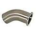 3" 45 Degree Clamp x Buttweld Elbow, 304 SS, 32Ra ID/OD