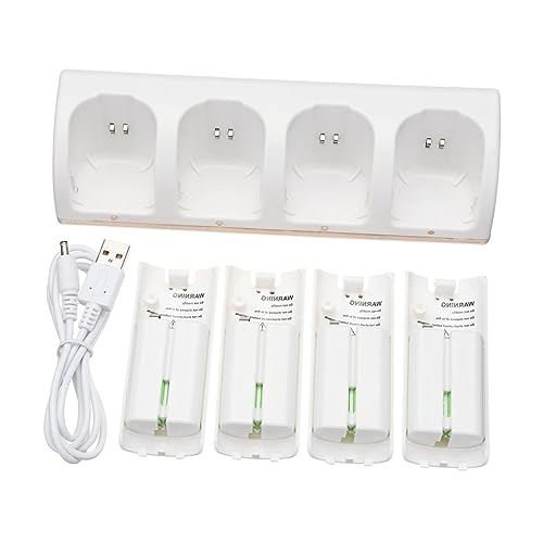 Piles rechargeables déchargées ? Station de charge HOMSFOU blanche à slots pour retrouver l'énergie