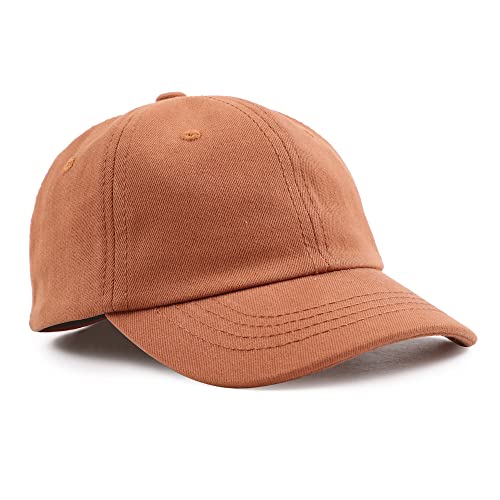 Plain Toddler Baseball Hat Unisex Cotton Kids Trucker Hat Adjustable Baby Boys Sun Caps Girls Baseball Cap 1-5Y (52Cm(2-5Y), Caramel) #TOP6