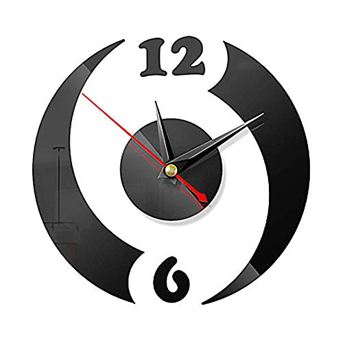 Horloge murale noire en acrylique pour habiller un mur vide