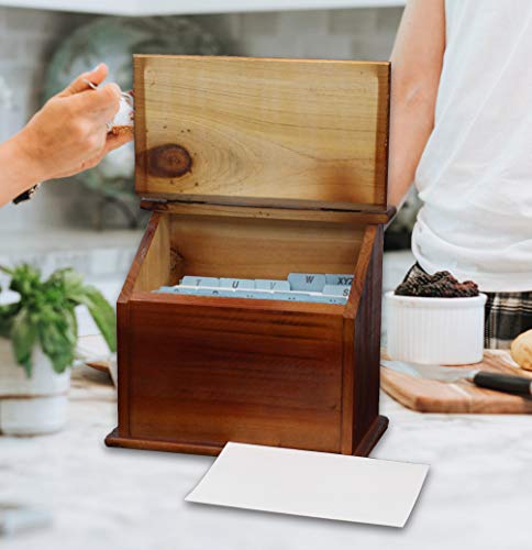 Vintiquewise(TM) Old Style Wooden Podium Recipe Box - Thumbnail 2