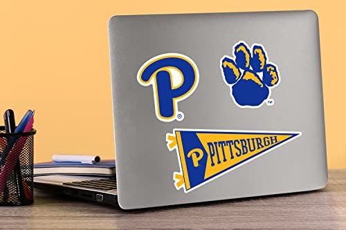Image of University of Pittsburgh 8ct Vinyl Sticker Pack - Large Waterproof Pitt Panthers Decals for Laptops, Water Bottles, Tablets, Scrapbooks, Vehicles & More - Officially Licensed Designs
