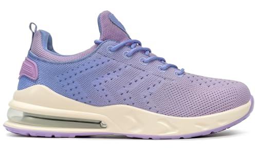 Image of LARNMERN Women's Non Slip Work Shoes Waterproof Sneaker,Purple Blue,10