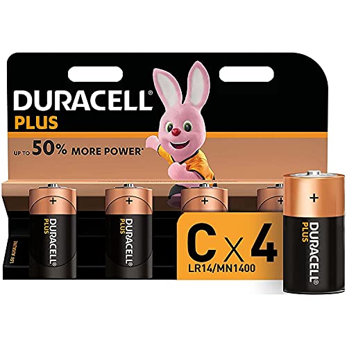 Duracell MN1400B4 Plus Power C Size 4 Pack
