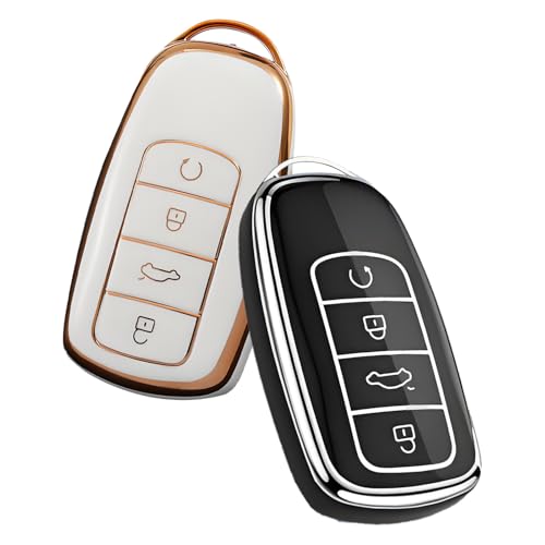 2 PCS Universal Key Fob Cover Suitable For Chery Arrizo 8plus Keycase Arrizo 5 Fengyun 2 Tiggo 5x Tiggo 7 Replacement Key Housing Universal Car Key Covers Compatible With Omoda 5 Keys Car