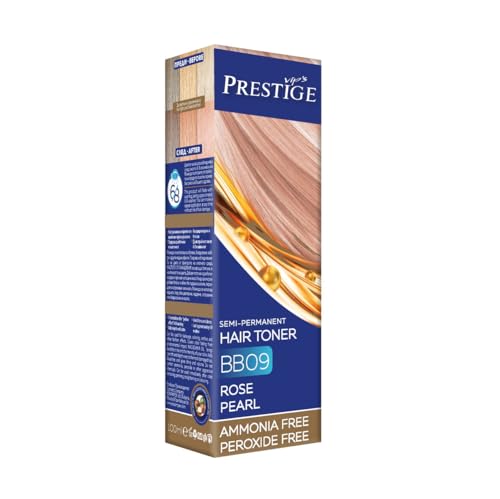 Vips Prestige | Tinte Pelo Semi Permanente y Toner Baño de Color Perla Rosada 09 | tinte sin Amoniaco y Peróxido | Con Aceite de Oliva, de Macadamia y Aceite de Ricino | Matizador cabello rubio