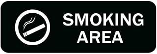Acrylic Plastic Sign Smoking Area Signs for House for Home Office, Acrylic Signs for Hotel Motel Rest Stops 9x3 Inch