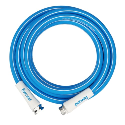 Fevone Flexible Garden Hose 25 ft, No Kinking Water Hose, Drinking Water Safe Hose, 5/8 Inner Diameter Hose, 3/4 Aluminum Fittings