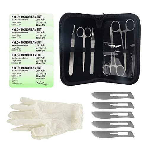 LAPLAY 縫合セット 医療,縫合練習キット 練習用縫合ツールキットと外科用縫合における訓練