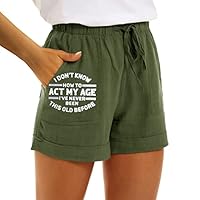 Damen Shorts Musselin - Hohe Taille Gerades Bein Sommer Shorts