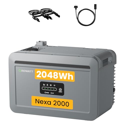 Balkonkraftwerk Speicher Growatt NEXA 2000 Speicher All-in-One 2048Wh Speicher mit 4 MPPT 2600W PV-Eingangsleistung für Balkonkraftwerke (0% MwSt) (NEXA2000)
