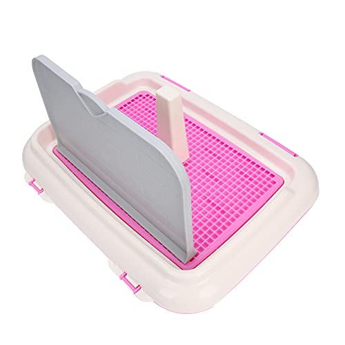 Image of Puppy Training Toilet, Dog Training Toilet Pad Cat Potty Fence Dog Scheduled Urination Potty Tray, 18.3 x 13.9 x 9.3in