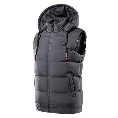 Beheizte Außenjacke/Weste mit Temperaturregelung,Heizung und 9 Heizzonen - für Männer und Frauen Grau,Schwarz,Blau