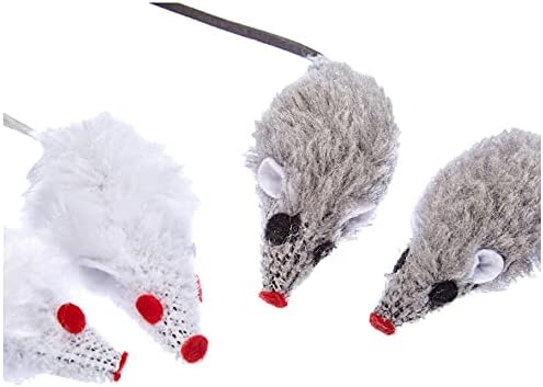 Kerbl Grey-White Mice, 5 cm, 4 Piece