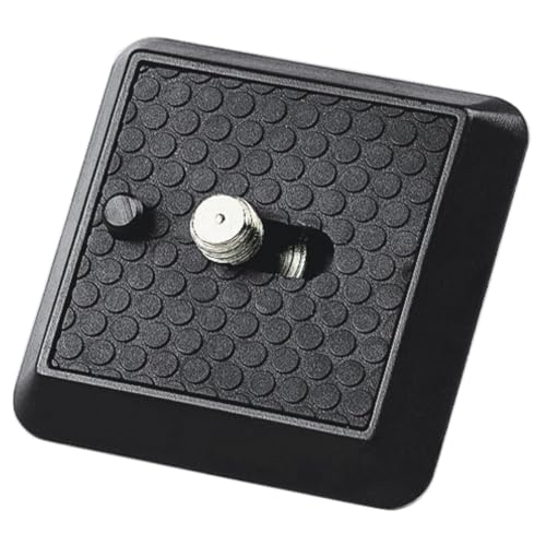Hama Attache Rapide Appareil Photo sur Tête de Trépied Click II, Plaque de Dégagement Express, Plateau de Fixation APN ou Caméscope, Filetage 1/4' 6.4mm Noir