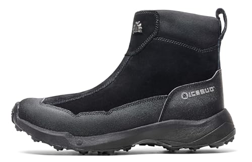 Icebug Metro2 BUGrip Men's Winter Walking Boots with Steel Studs – Suede Upper – Slip-Resistant Traction – Zipper Closure