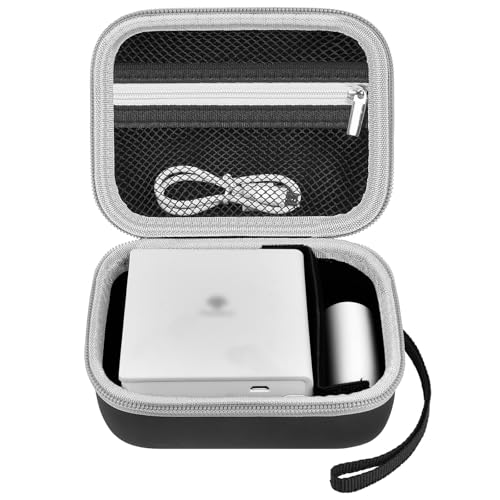 Image of Case Compatible with Phomemo M02 / T02 / M02S / M02 pro / Q30S / M02X Inkless Sticker Photo Printer. Mini Portable Printer Storage Carrying Holder for Label Maker, Thermal Paper, USB Cable (Box Only)-Black