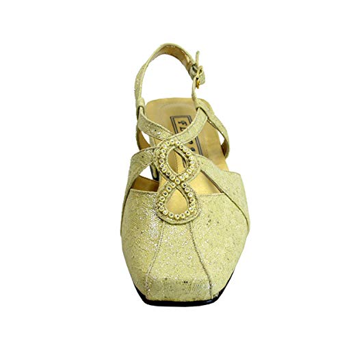 Floral INES Women's Wide Width Criss-Cross Dress Pumps2